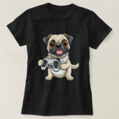 可愛いパグ犬ゲーマーおもしろいゲーミングパグ犬の恋人Anim Tシャツ (デザイン正面)