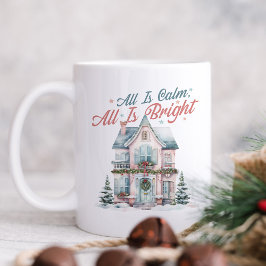 可愛いパステルすべて穏やかで、すべて明るいクリスマス コーヒーマグカップ