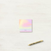 可愛いパステルエステティックピンクレインボーカラー3x3 ポストイット (デスク上)