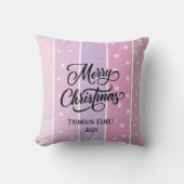 可愛いパステルカラーファミリーネームクリスマス クッション (正面)
