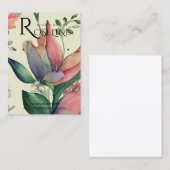 可愛いパステルカラー紫色の花イヤリングディスプレイ 名刺 (正面/裏面)