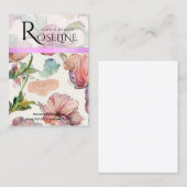 可愛いパステルカラー紫色の花イヤリングディスプレイ 名刺 (正面/裏面)