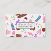 可愛いパステルキャンディ甘いイラストレーション柄 名刺 (正面)