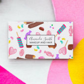 可愛いパステルキャンディ甘いイラストレーション柄 名刺