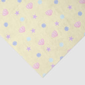 可愛いパステルシーシェルとレモンシフォンの真珠 薄葉紙 (詳細)