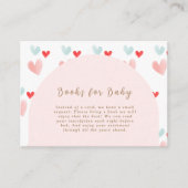 可愛いパステルスウィートアーチブック赤ちゃんシャワー エンクロージャーカード (正面)