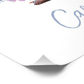 可愛いパステルピンクとブルーの漫画フクロウ フォトプリント            (角)