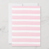 可愛いパステルピンクの弓フローラエレガントの赤ちゃん サンキューカード (裏面)