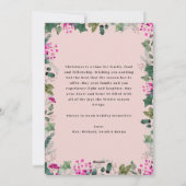 可愛いパステルピンク1フォトアーチクリスマスカード シーズンカード (裏面)