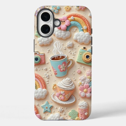 可愛いパステルフォンケース芸術的- iPhone Case Case-Mate iPhoneケース (裏面)