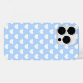 可愛いパステルブルーかわいいハートiPhoneカバー Case-Mate iPhoneケース (裏面 (横))