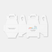 可愛いパステルブルーハッピーバースデー象の特典ボックス フェイバーボックス (折り畳みなし)