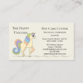 可愛いパステルユニコーン気にチャイルド名刺 名刺 (裏面)
