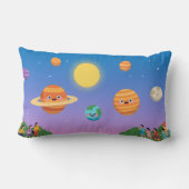 可愛いパステル太陽のシステム – カートゥーンプラデッツArt ランバークッション (裏面)