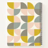可愛いパステル幾何学的パーソナライズされた形状 ノートブック (裏面)
