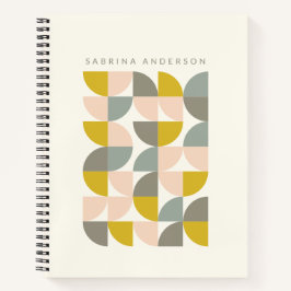 可愛いパステル幾何学的パーソナライズされた形状 ノートブック