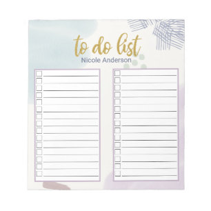 可愛いパステル抽象芸術ブラシストローク一覧 ノートパッド