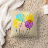 可愛いパステル水彩風船 クッション (ブランケット)