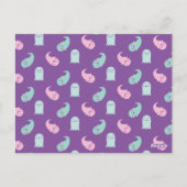 可愛いパステル色ハロウィンフォトカード ポストカード (裏面)