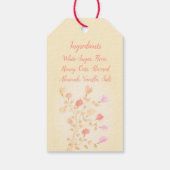 可愛いパステル花の成分ラベル ギフトタグ (裏面)