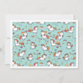 可愛いパステル・ユニコーン1歳の誕生日の招待状 招待状 (裏面)