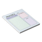 可愛いパステルTo Doリストのメモ帳 ノートパッド (アングル)