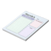 可愛いパステルTo Doリストのメモ帳 ノートパッド (回転)