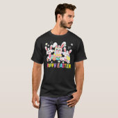 可愛いパズルのイースター・バニー自閉症啓発イースターD Tシャツ (正面フル)