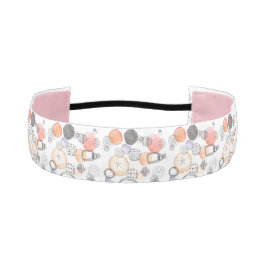 可愛いパタかわいらしーンのピンクとブルー抽象芸術 アスレチックヘッドバンド