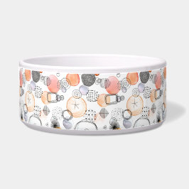 可愛いパタかわいらしーンのピンクとブルー抽象芸術 ボウル