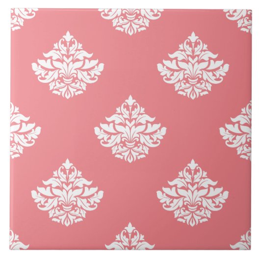 可愛いパタービクトリアンン美し芸術的いピンク タイル (正面)