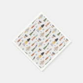 可愛いパターンクリスマスツリーイラストレーションかわいい スタンダードカクテルナプキン (角)