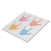 可愛いパターンサイン言語愛するシンボルや象徴装飾 タイル (側面)