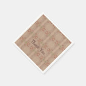 可愛いパターン（の模様が）あるリトルサンキューカクテルナプキン スタンダードカクテルナプキン (角)