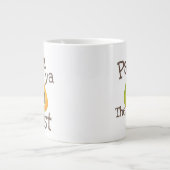 可愛いパパイヤフルーツパ最高のンプおもしろいンパパ ジャンボコーヒーマグカップ (正面)