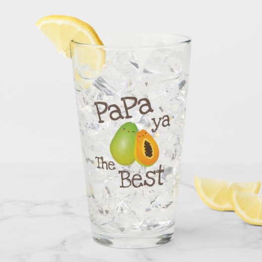 可愛いパパイヤフルーツパ最高のンプおもしろいンパパ タンブラーグラス (アイス正面)