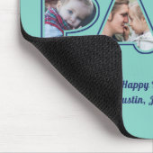 可愛いパパカスタム切り出し家族フォトファーザー マウスパッド (コーナー)