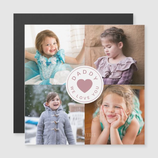 可愛いパパ愛するハート写真 (正面/裏面)