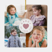 可愛いパパ愛するフォトコラージュ セラミックオーナメント (裏面)