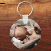 可愛いパパ最高のヤ写真 キーホルダー (裏面)