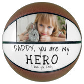 可愛いパパ私のヒーロー父の日写真 バスケットボール (正面)