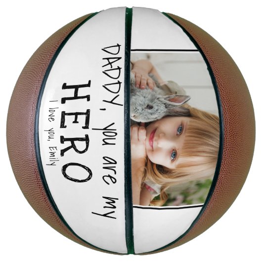 可愛いパパ私のヒーロー父の日写真 バスケットボール (縦)