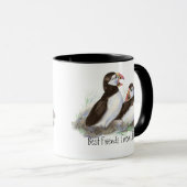 可愛いパフ最高のィン、永遠の友だち、BFF、鳥 マグカップ (正面右)