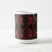 可愛いパレスチナ人少女の刺繍赤いタスリーズ コーヒーマグカップ (中央)