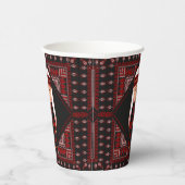 可愛いパレスチナ人少女の刺繍赤いタスリーズ 紙コップ (右)