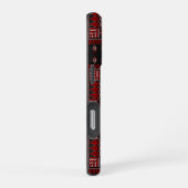 可愛いパレスチナ人少女の刺繍赤いタスリーズ iPhoneケース (右側面)