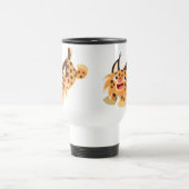 可愛いパンキー漫画ボブキャットコミューターマグ トラベルマグ (中央)