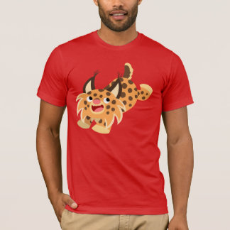 可愛いパンキー漫画ボブキャットTシャツ Tシャツ