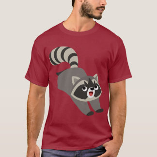 可愛いパンク漫画のアライグマTシャツ Tシャツ
