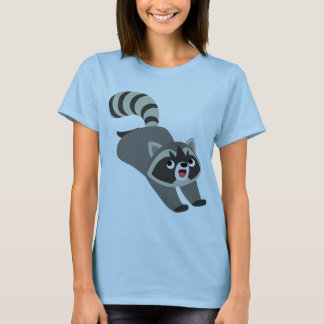 可愛いパンク漫画ラクーン女性Tシャツ Tシャツ